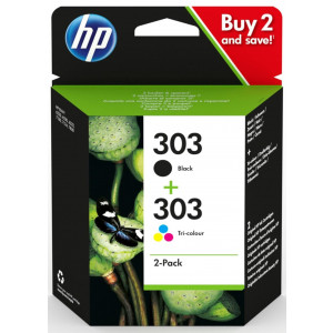 Pack Cartouche encre HP 303 / 3YM92AEN°21 et C9352AE N°22