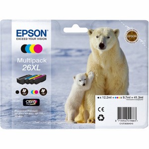Epson T2636 Pack 4 Cartouches 26XL - Ours Polaire 