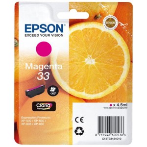 Cartouche encre Epson T3343 magenta - Oranges