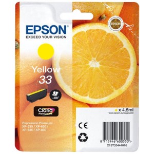 Cartouche encre Epson T3344  jaune - Oranges