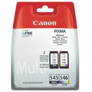 Pack de 2 Cartouches encre Canon PG-545 noire et CL-546 couleur