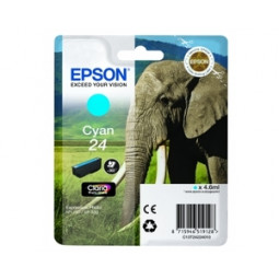 Cartouche encre Epson Cyan 24 elephant